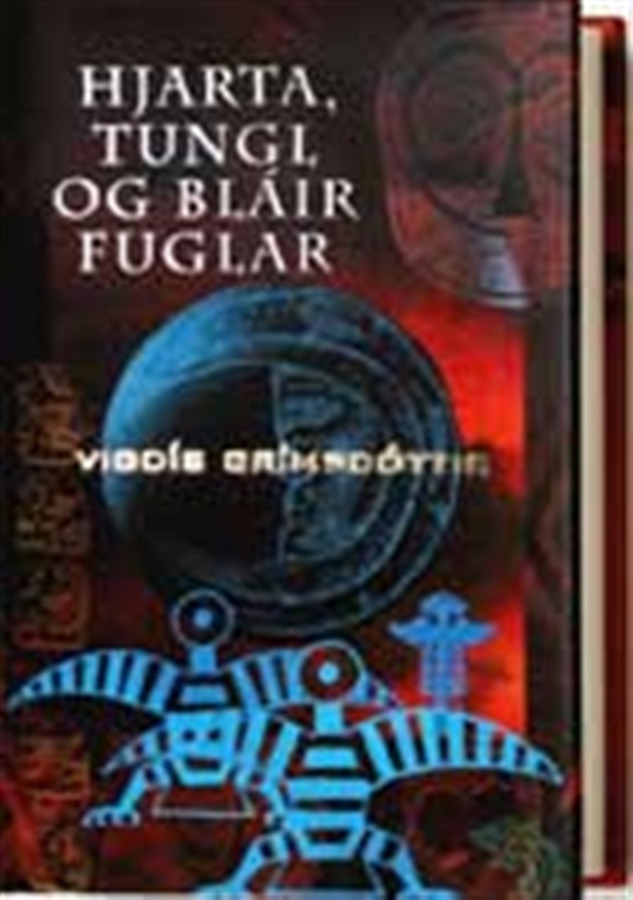 Hjarta, tungl og bláir fuglar