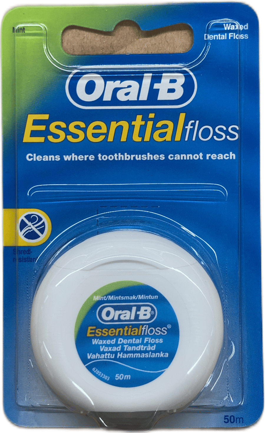 Oral-B Essentialfloss Mint vaxaður tannþráður 50 m