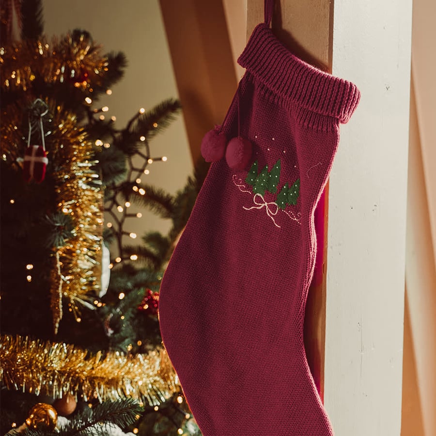 Carly christmas sock – Rhubarb