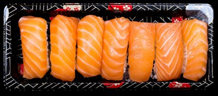 Nr. 5 - Lax nigiri (7 bitar)