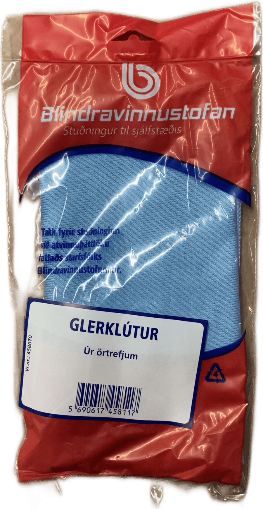 Blindravinnustofan Glerklútur úr örtrefjum
