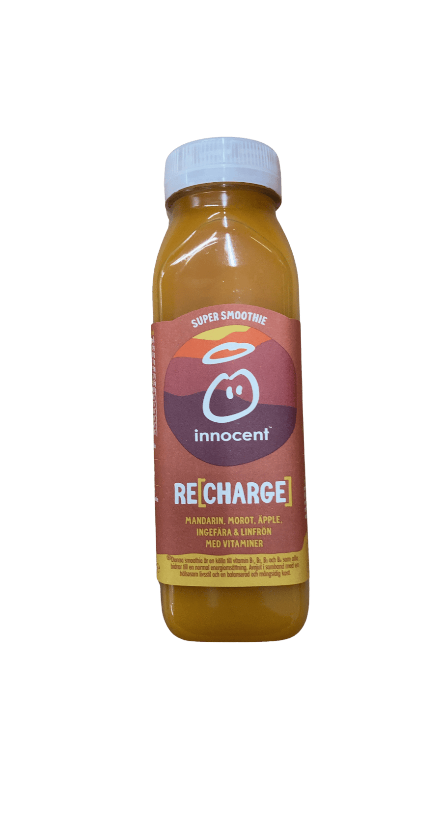 Innocent Super Smoothie Recharge mandarína, gulrót, epli, engifer og hörfræ 300 ml