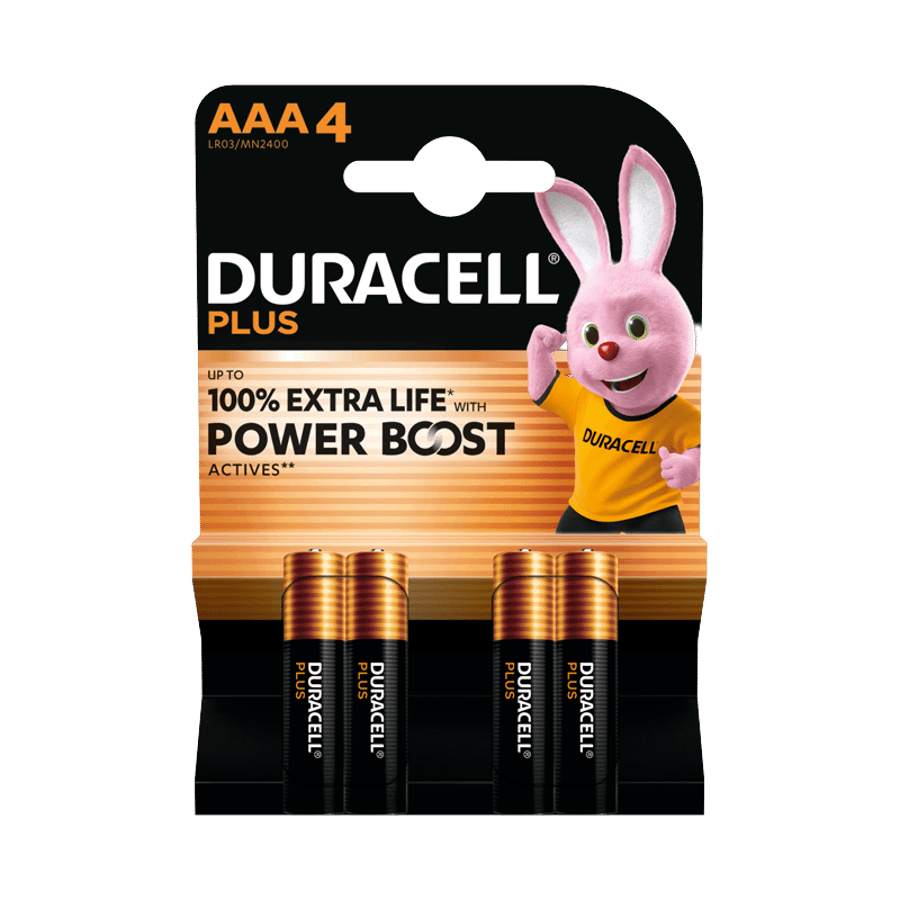 Duracell Plus Power Boost AAA rafhlöður (4stk)