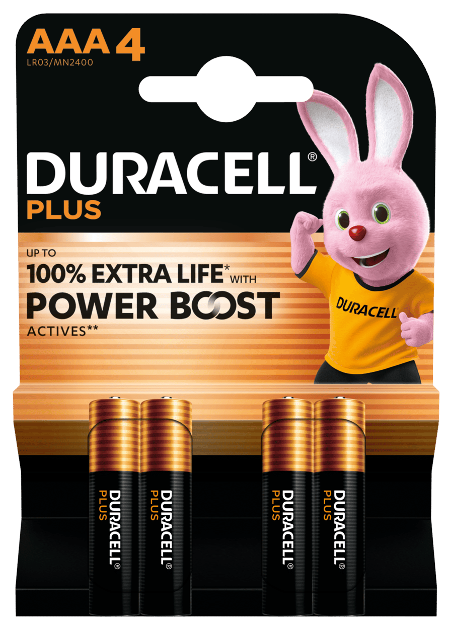 Duracell Plus Power Boost AAA 4 stk.