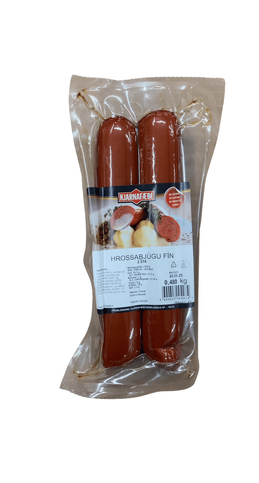 Kjarnafæði Hrossabjúgu Fín 480 g