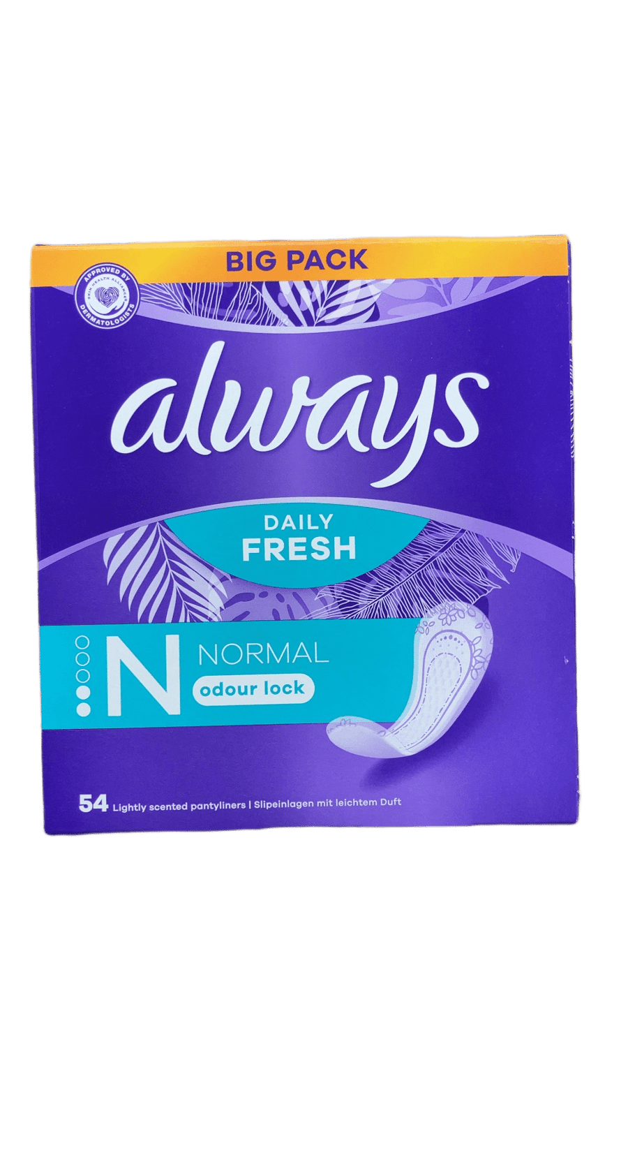 Always Daily Fresh Normal nærbuxnainlegg með léttum ilmi, 54 stk