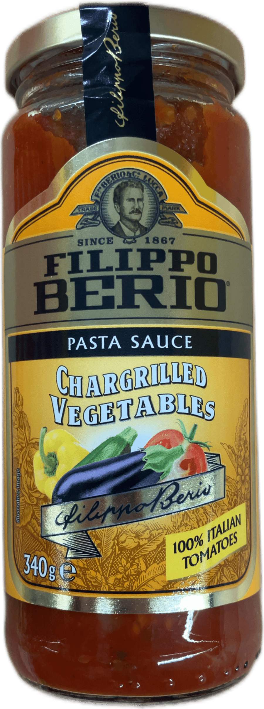 Filippo Berio pastasósa með kolgrilluðu grænmeti 340 g