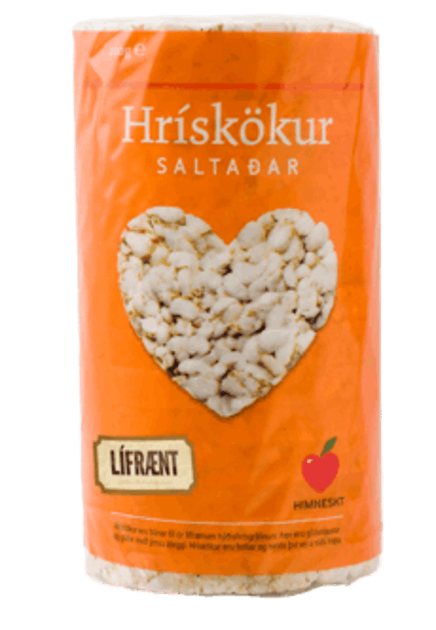 Himneskt Hrískökur með salti