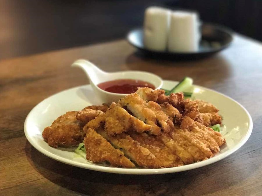 "Crispy" Kjúklingur með sætri chilli sósu
