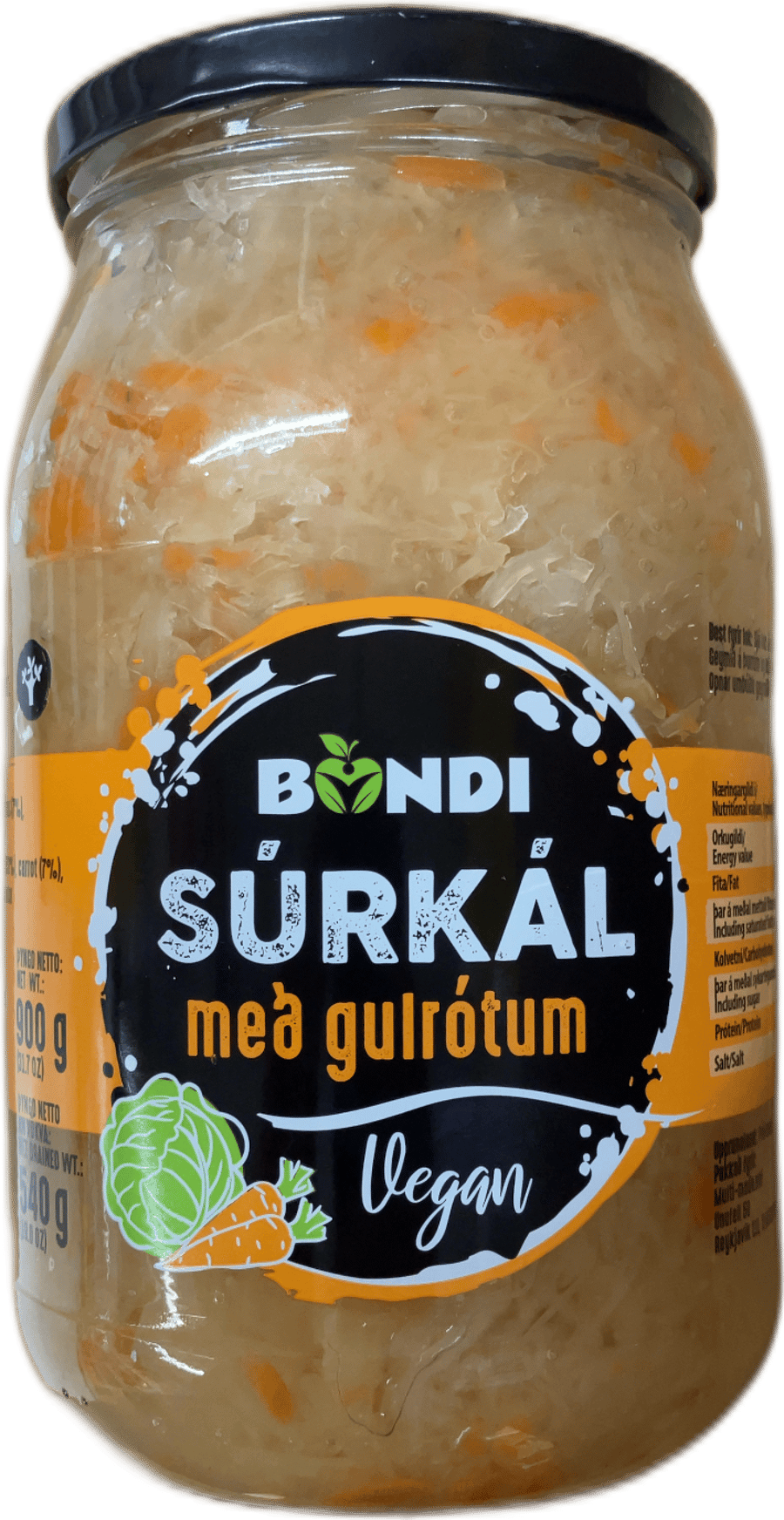 Bondi Súrkál með gulrótum 900 g