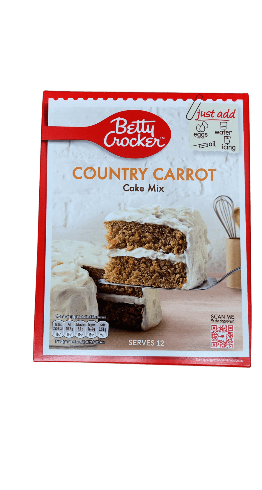 Betty Crocker sveitaleg gulrótarkökublanda 425 g