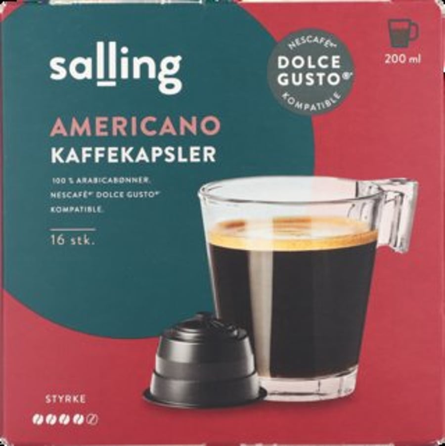 Salling americano kaffihylki, 16 stk. 128 g