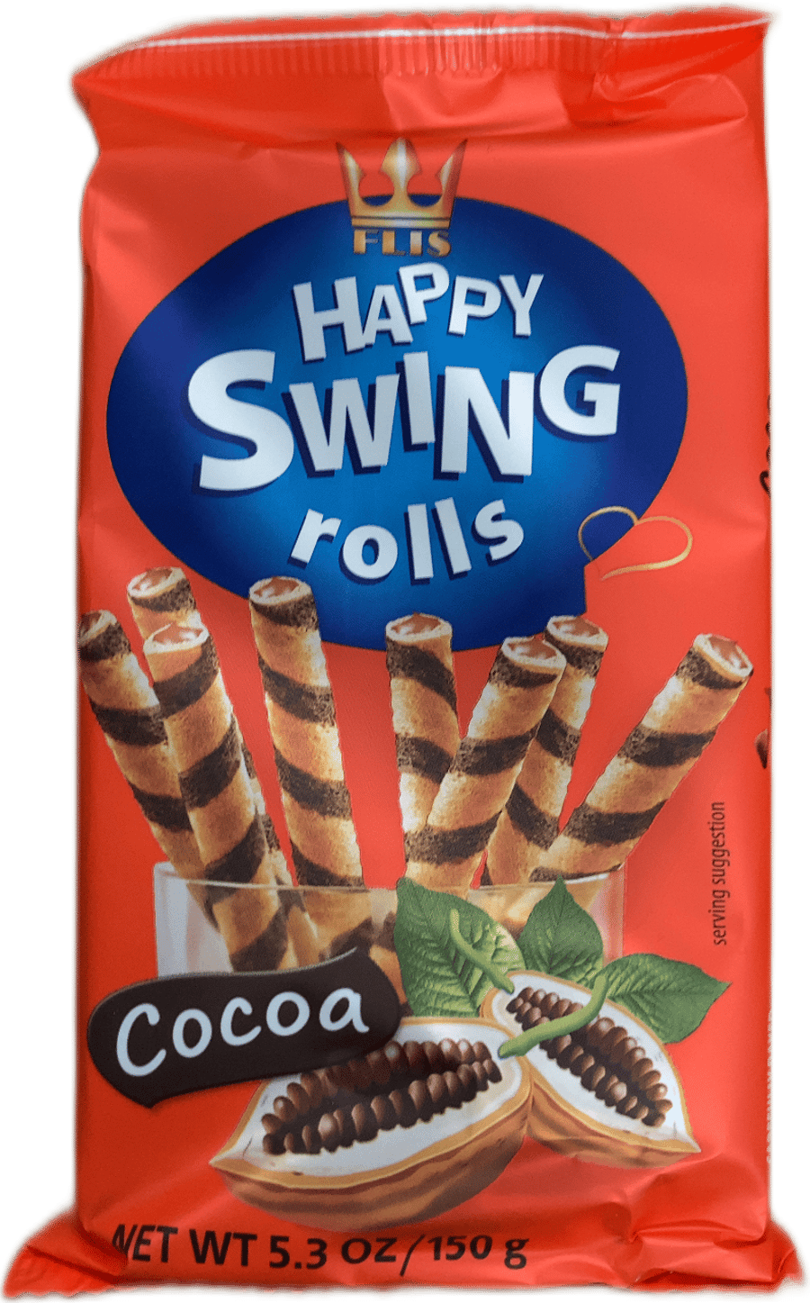 Flis Happy Swing kakó extra stökkar vöfflurúllur 150 g
