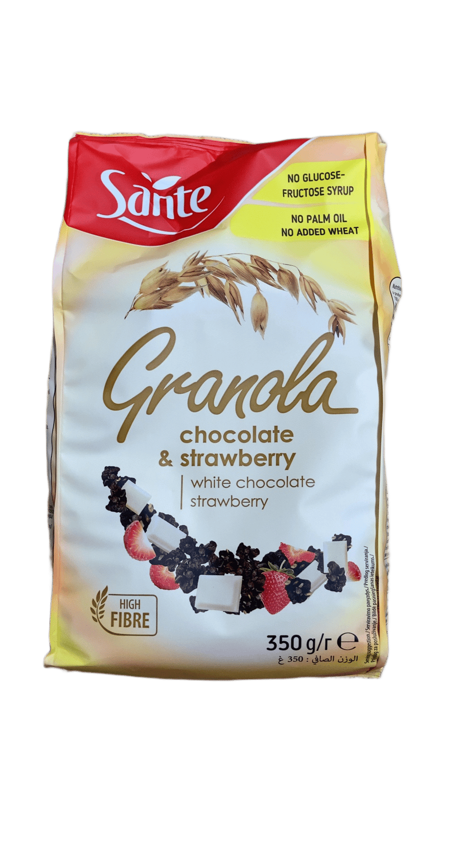 Sante granóla með hvítu súkkulaði og jarðarberjum 350 g