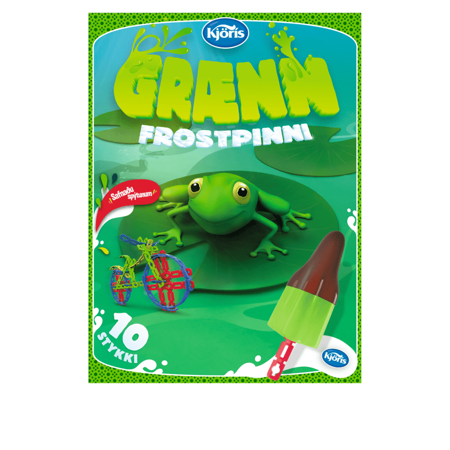 Kjörís Íspinni grænn 10stk