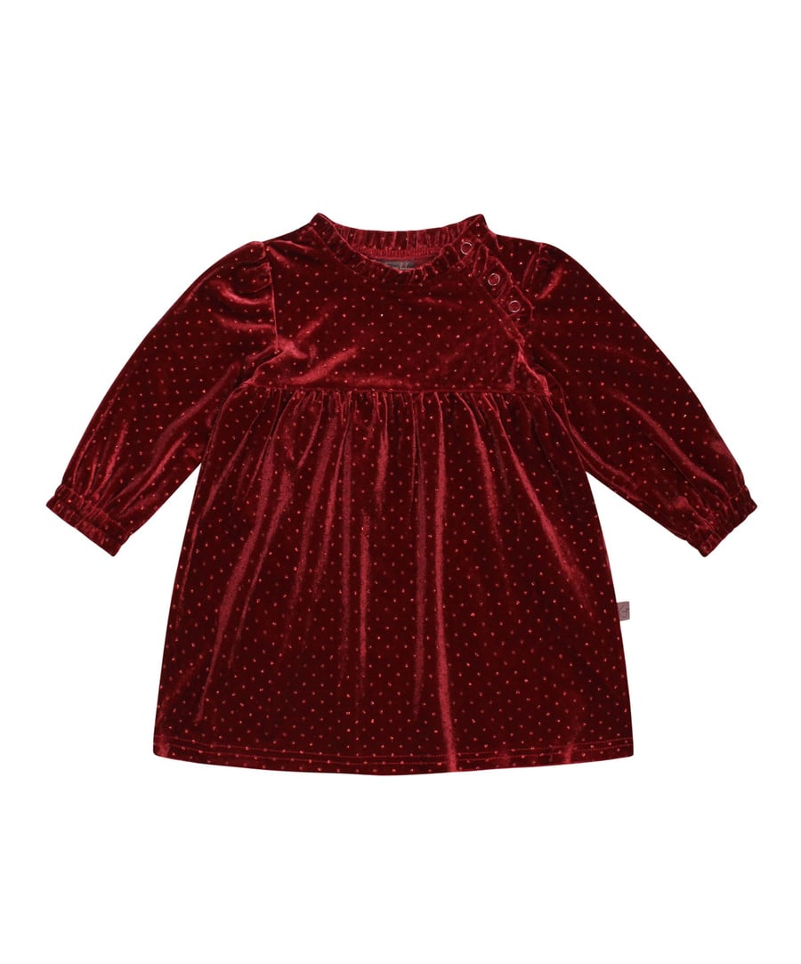 Kids up Abbi kjóll Velvet/Glitter Ruby wine