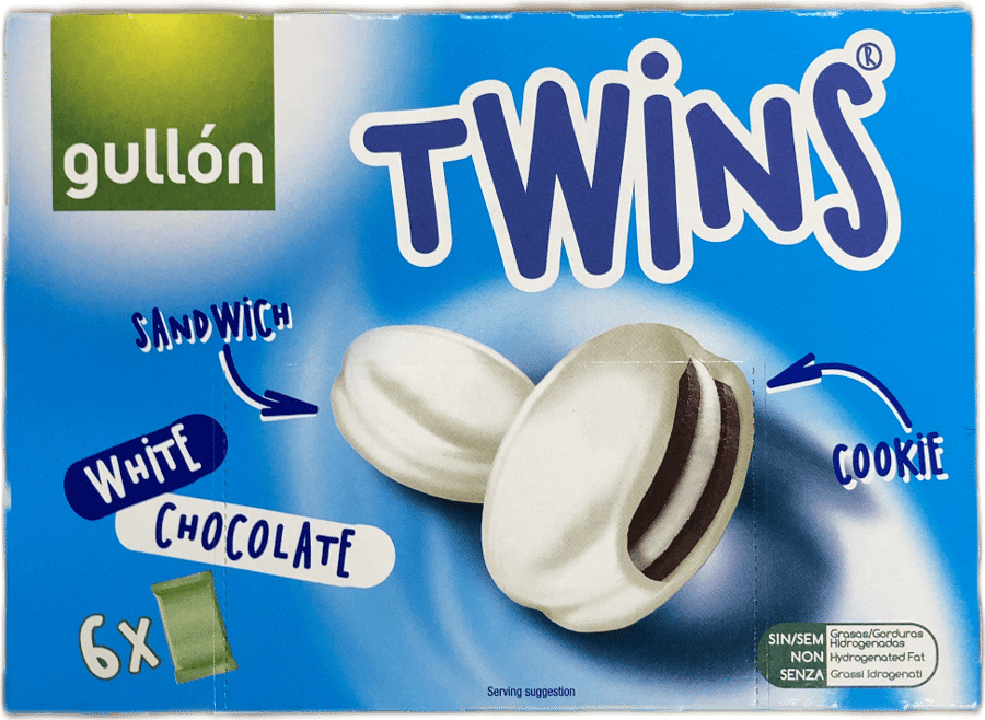 Gullón Twins hvít súkkulaðisamlokukex 252 g