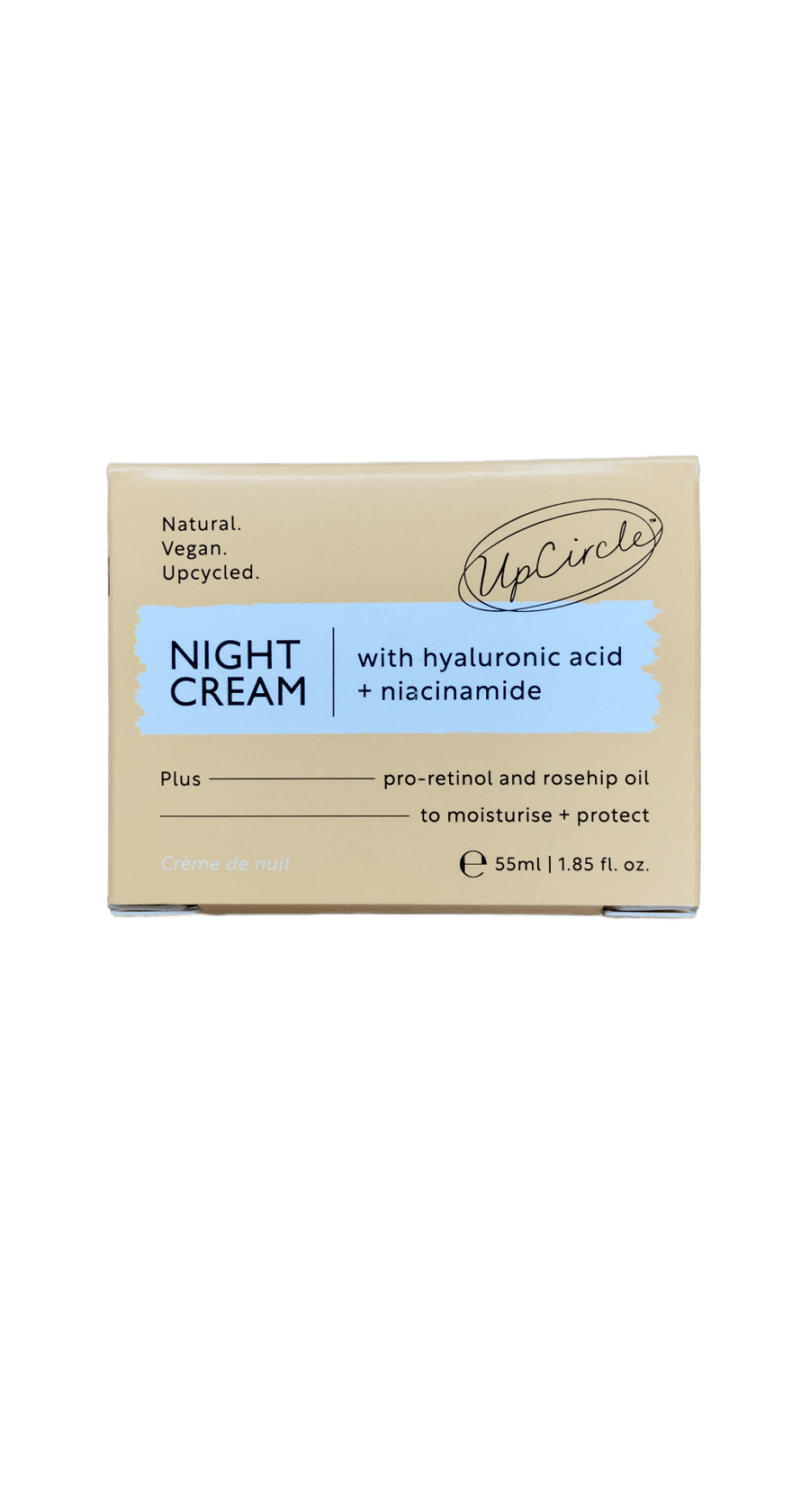 UpCircle næturkrem með hýalúrónsýru + níasínamíði 55 ml