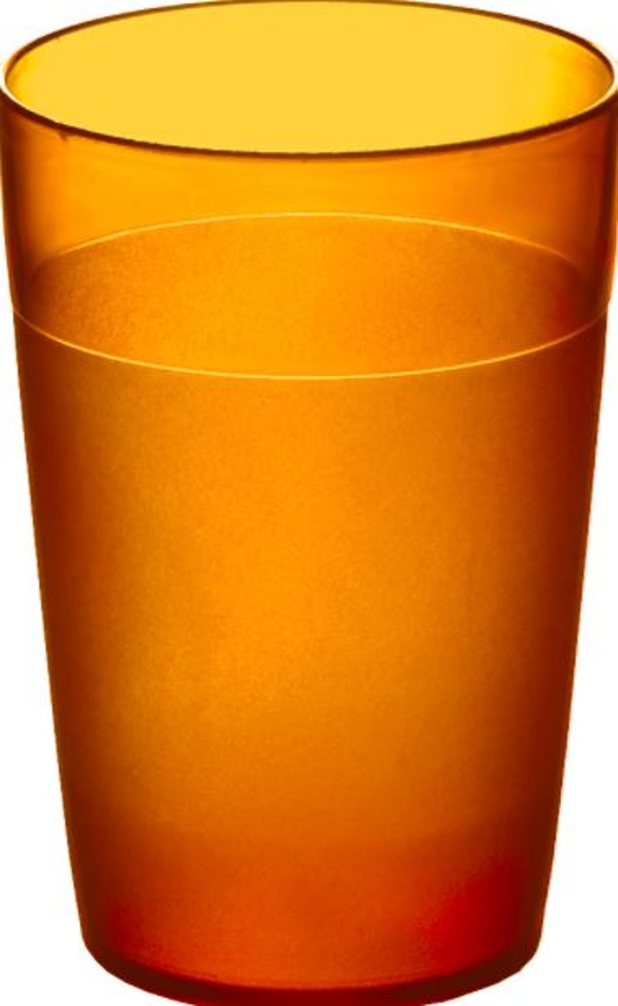 Appelsínugult plastglas 25 cl.