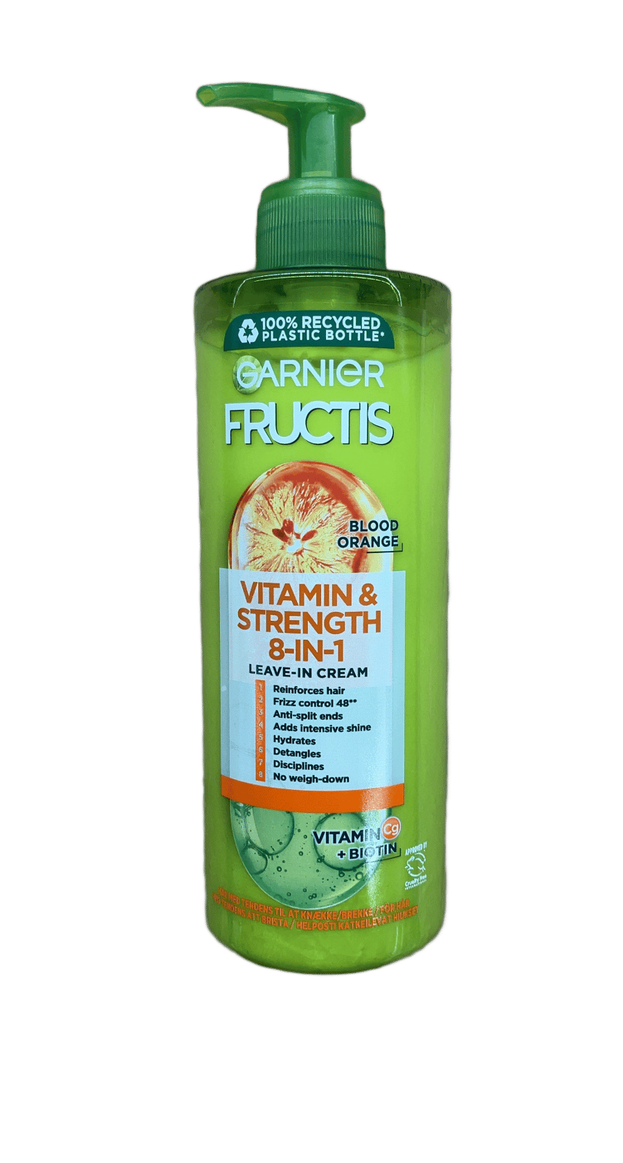 Garnier Fructis Blóðappelsína Vítamín & Styrkur 8-í-1 hárkrem án skolunar 400 ml