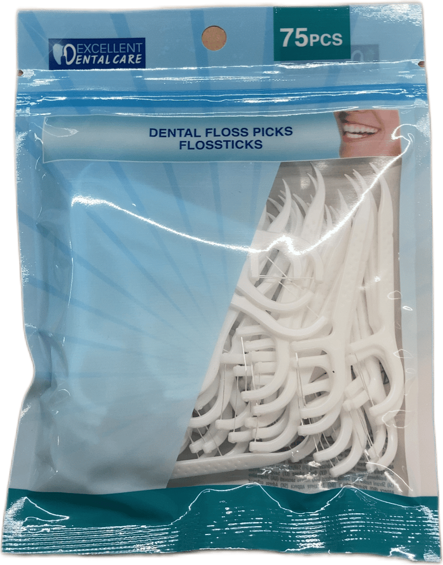 Excellent Dental Care tannþráðarstautar 75 stk