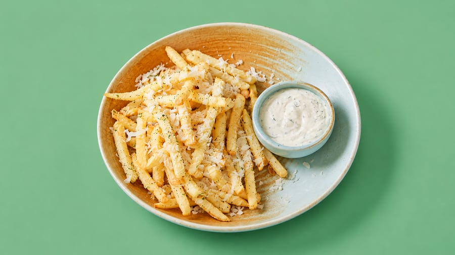 Parmesan franskar og ídýfa