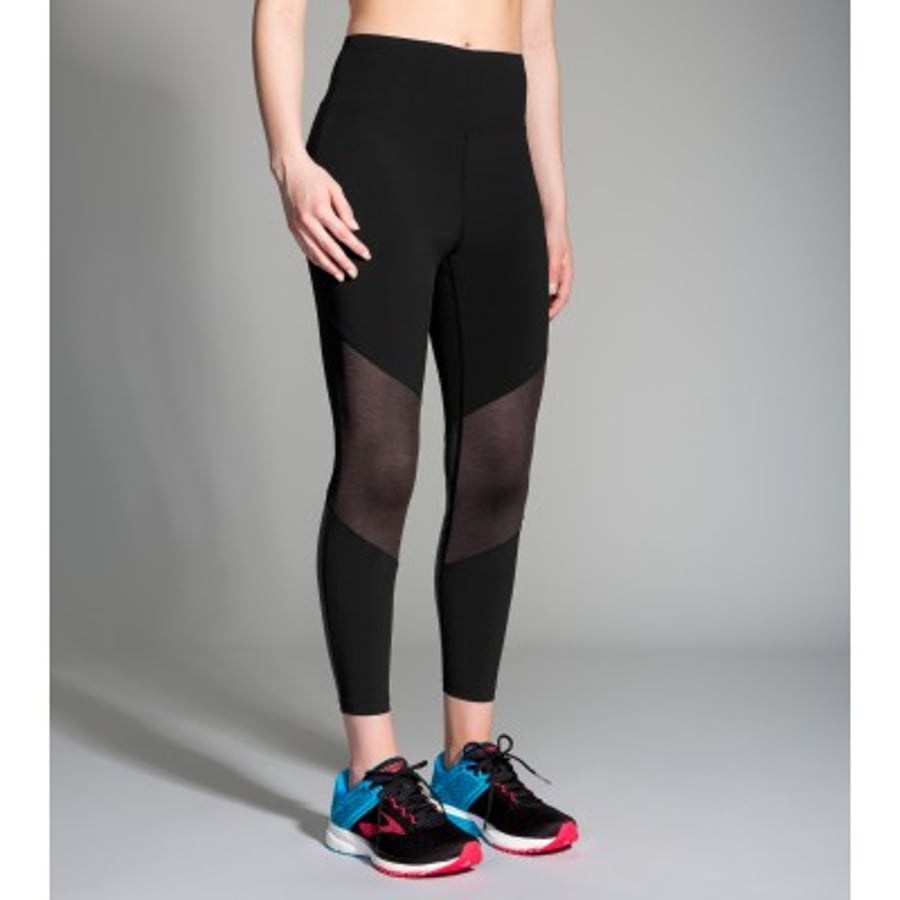 Brooks Ghost-High-Waist Mesh Crop