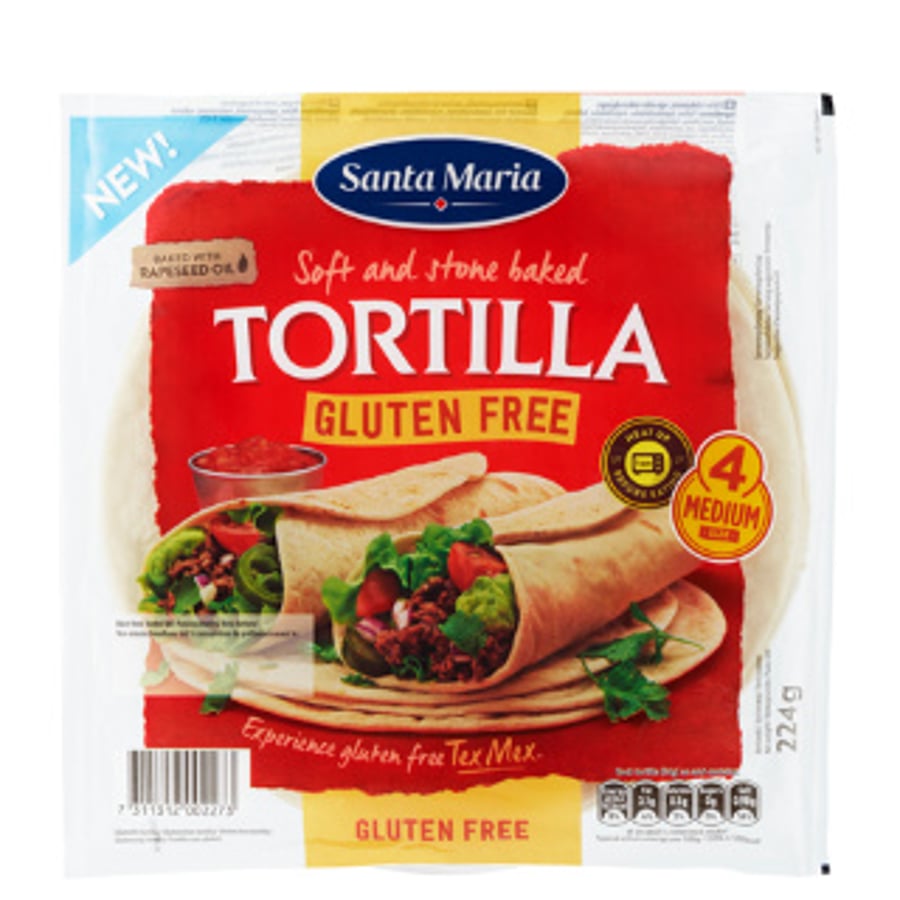 Santa Maria glútenlausar tortillur 4 stk. 224 g