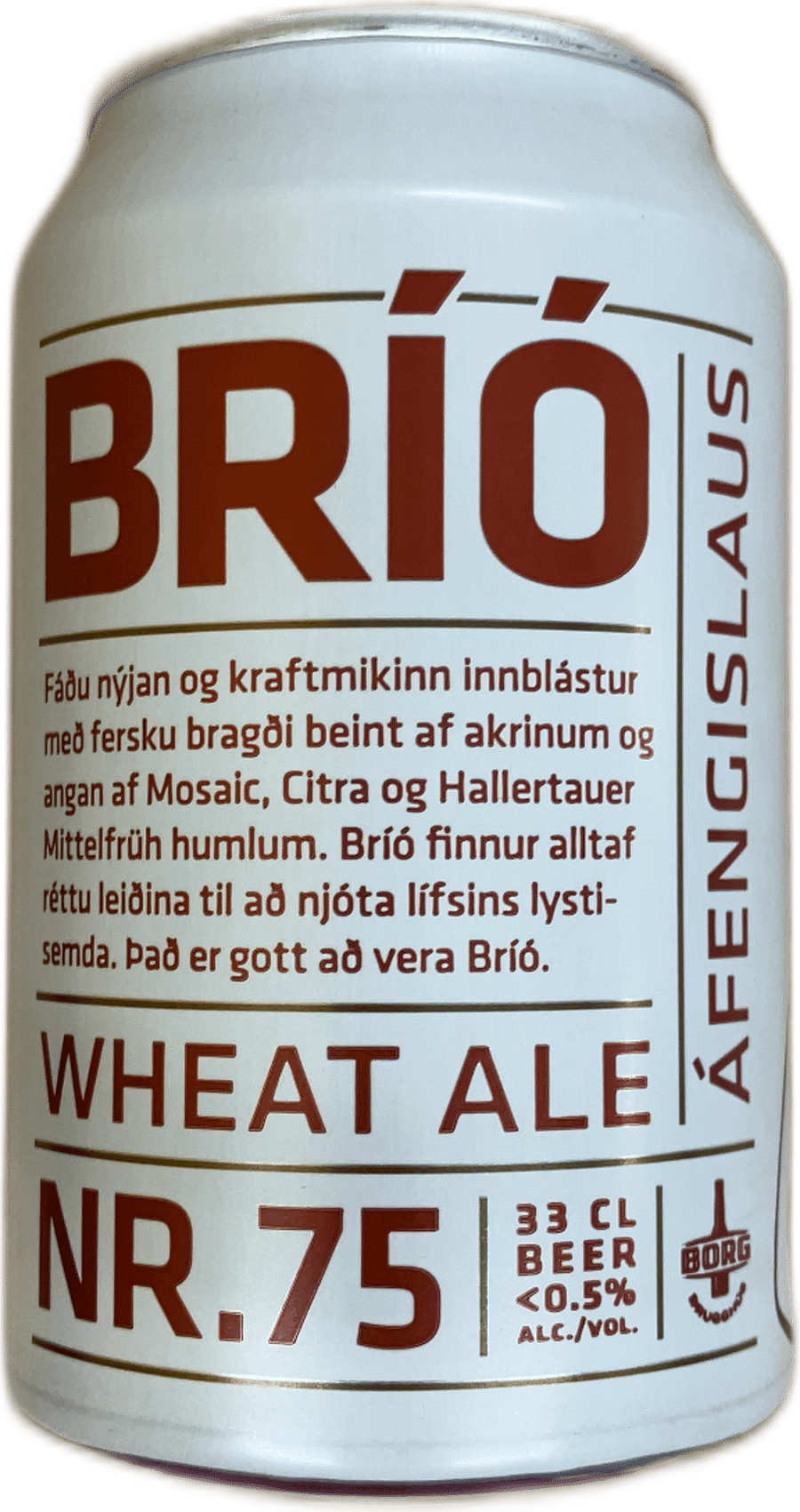 Borg Bríó Nr. 75 áfengislaus hveitibjór 330 ml