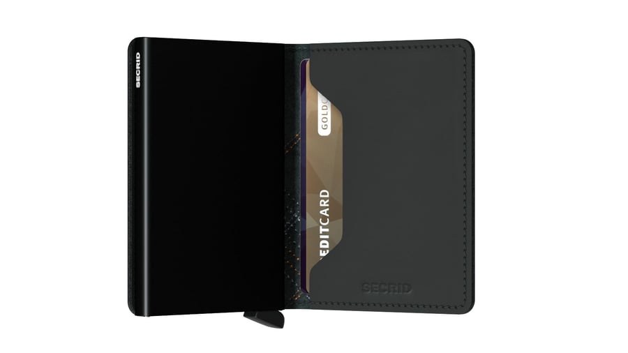 Secrid Slimwallet - Stitch Linea Black/Orange