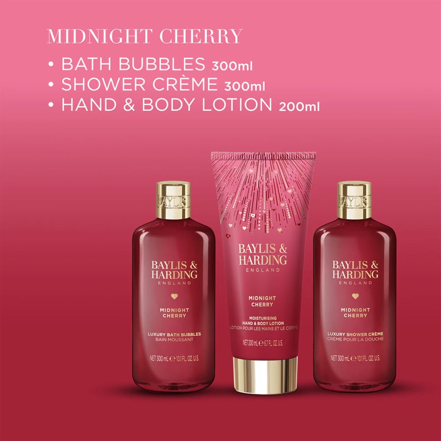 Baylis & Harding Midnight Cherry Luxury gjafasett