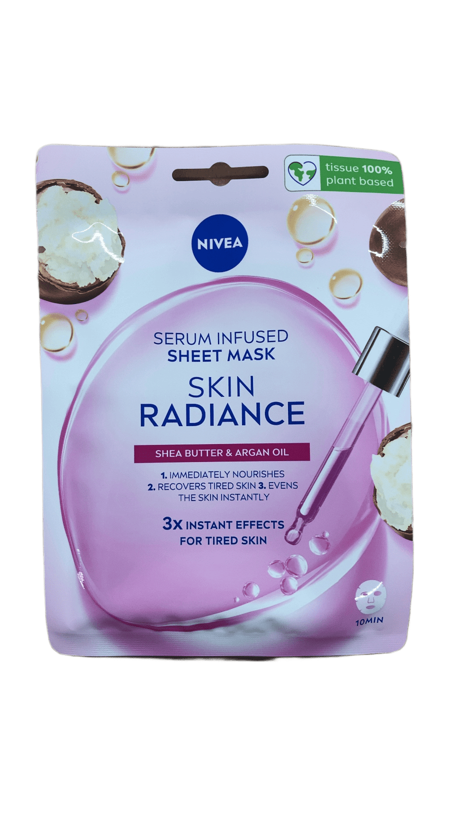 Nivea serum-innrenndur húðljóma-andlitsmaski með sheasmjöri og arganolíu 1 stk