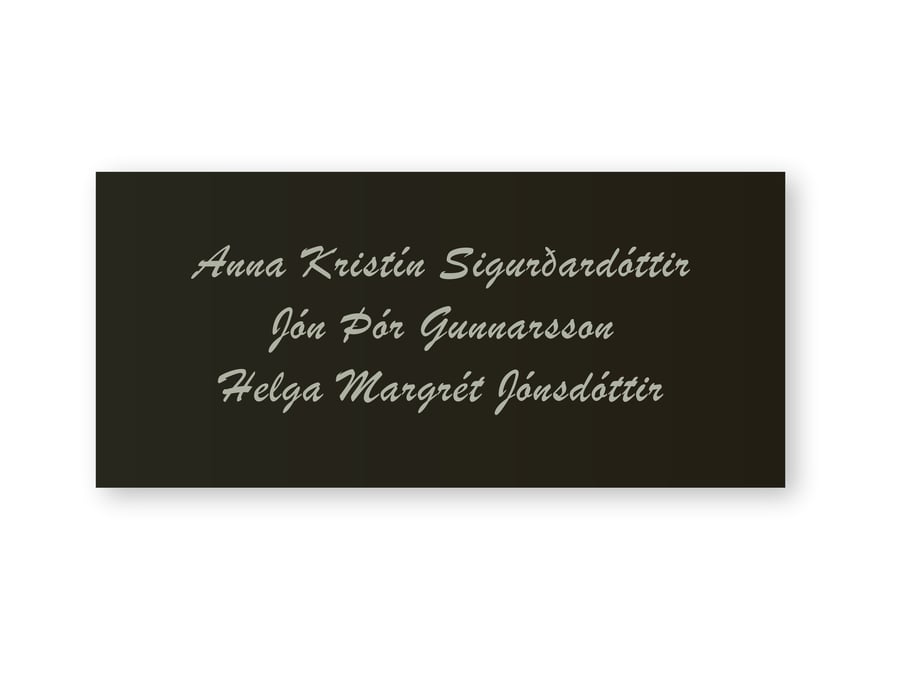 Hurðaskilti frá Graf Skiltagerð