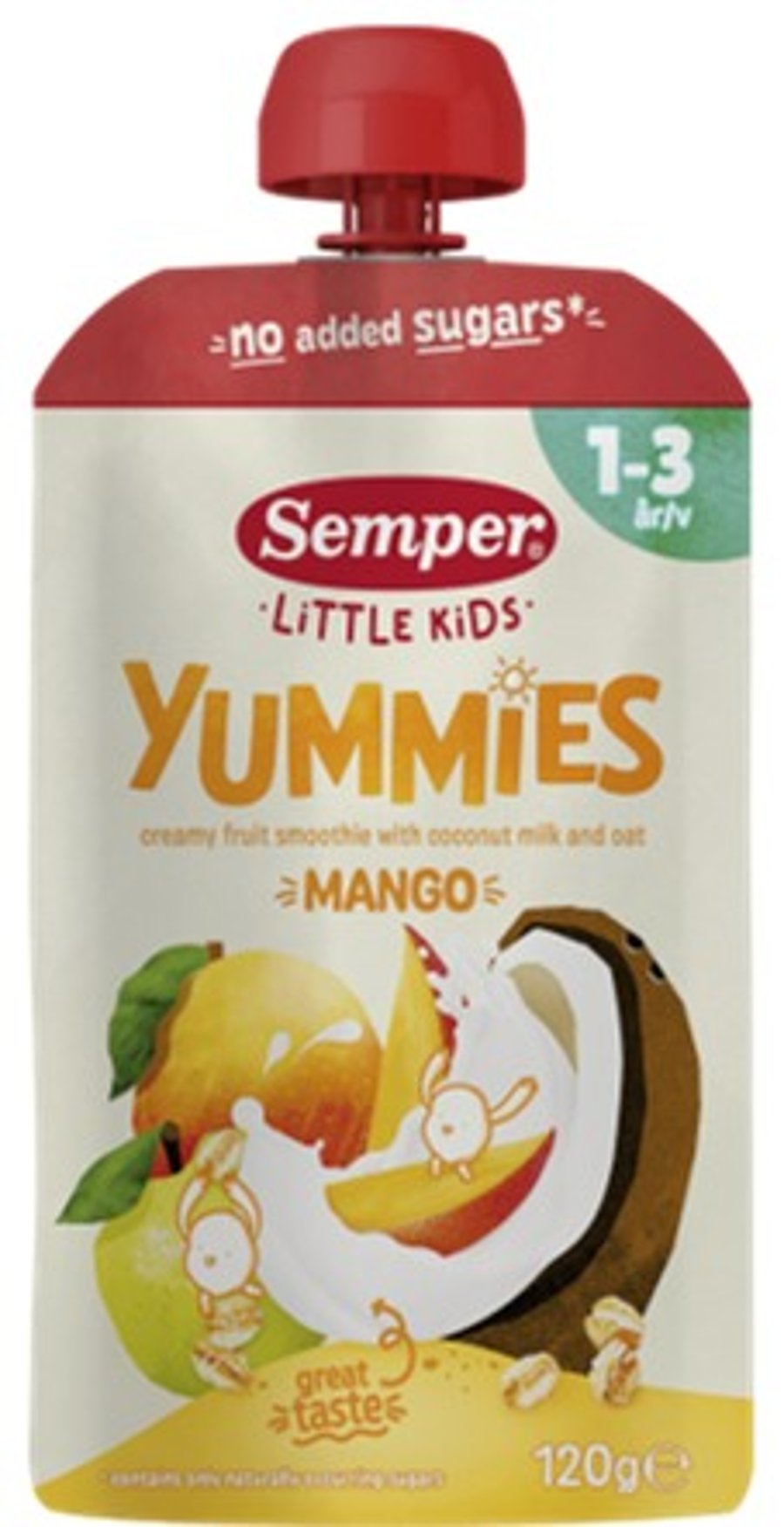 Semper Yummies skvísa mangó 1-3 ára 120 g