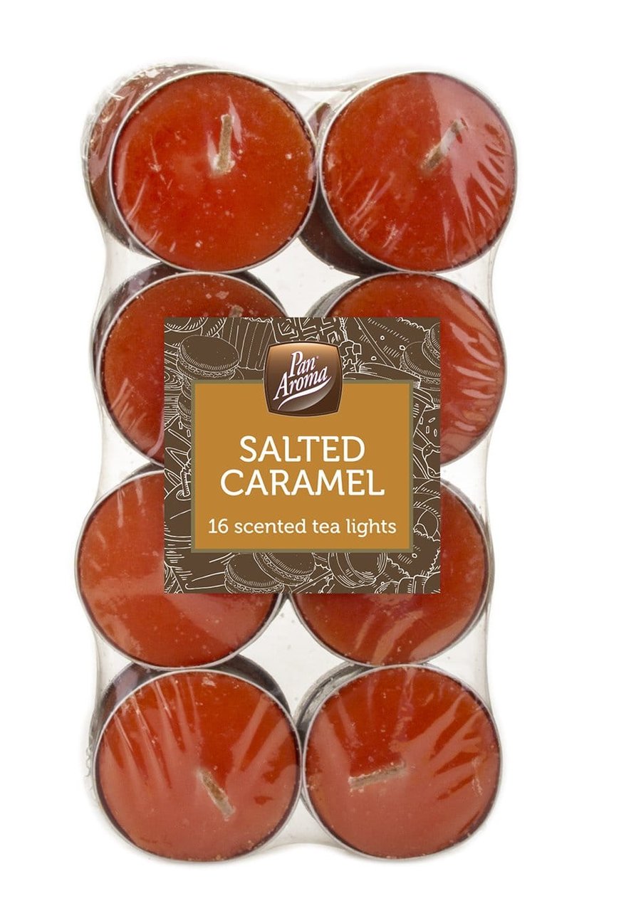 Pan Aroma lituð ilm sprittkerti - Salted caramell 16 stk