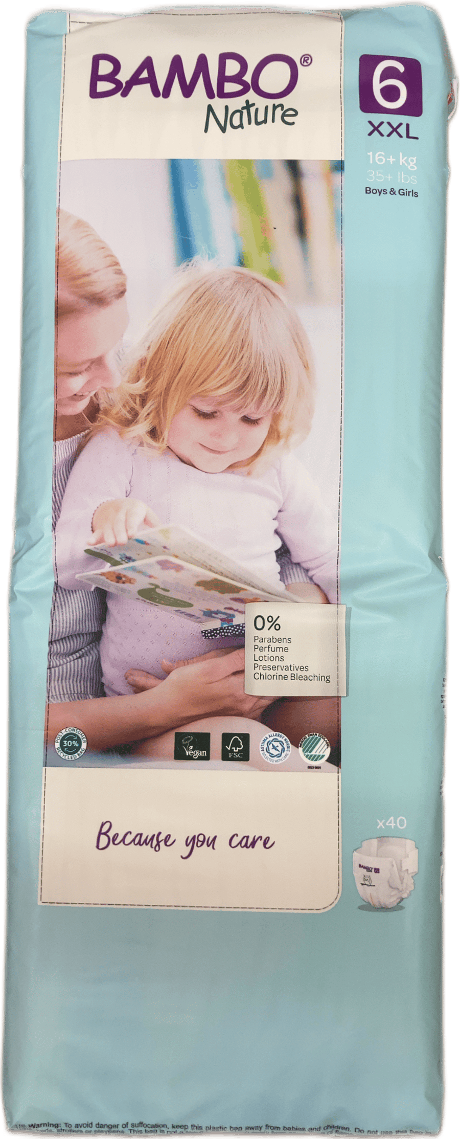 Bambo Nature stærð 6 XXL bleiur 40 stk