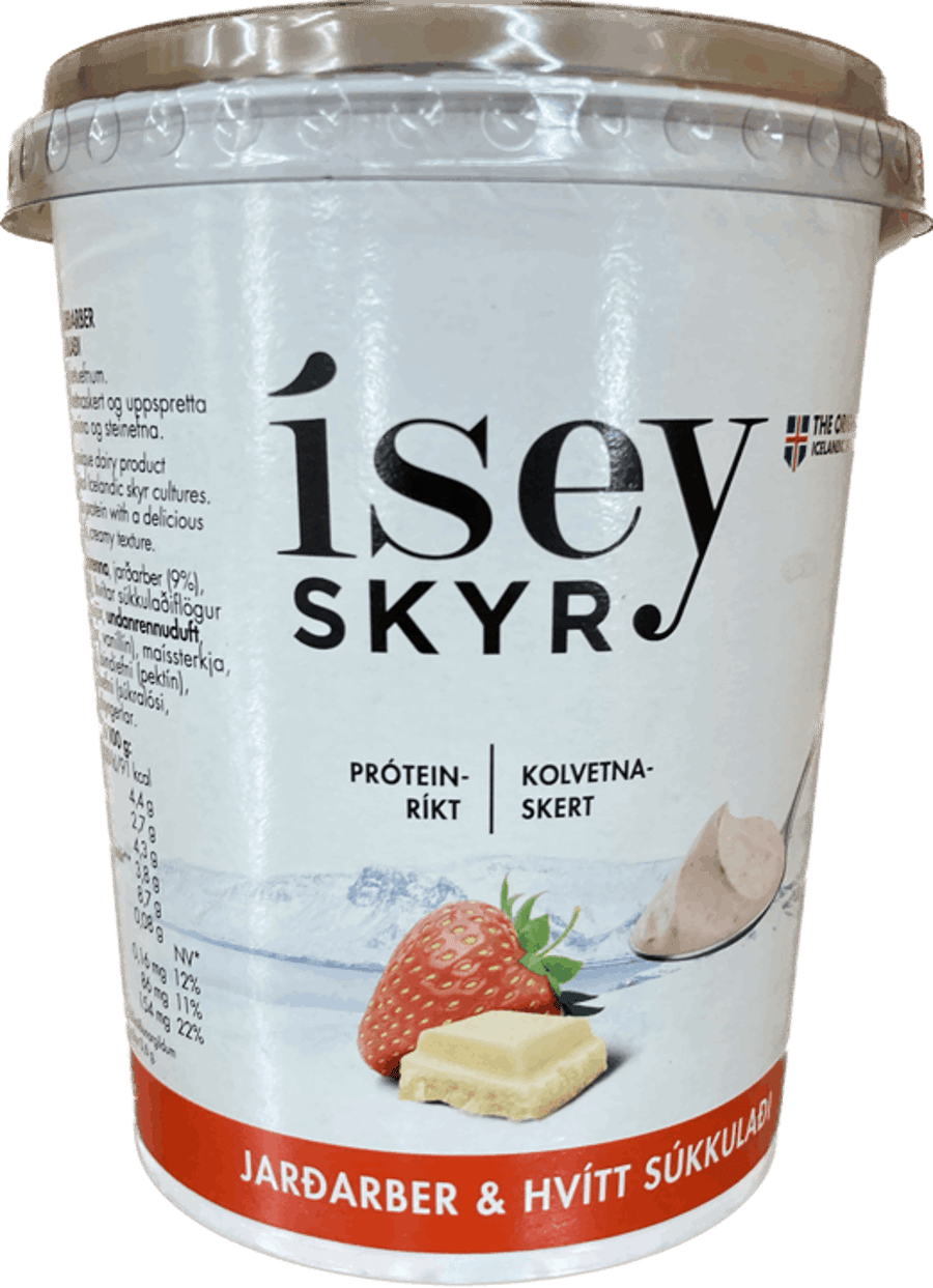 Ms ísey skyr jarðarber/hvítt súkkulaði 500 gr