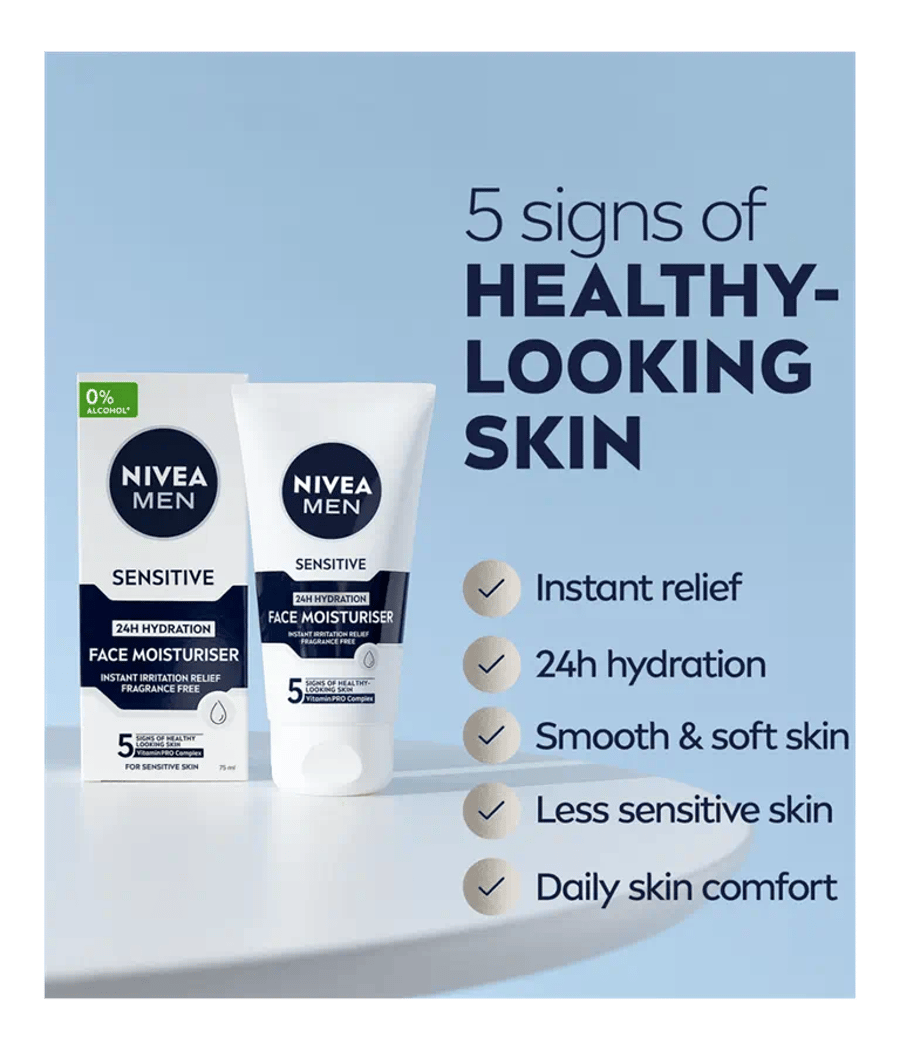 Nivea Men Rakakrem fyrir viðhvæma húð 75ml