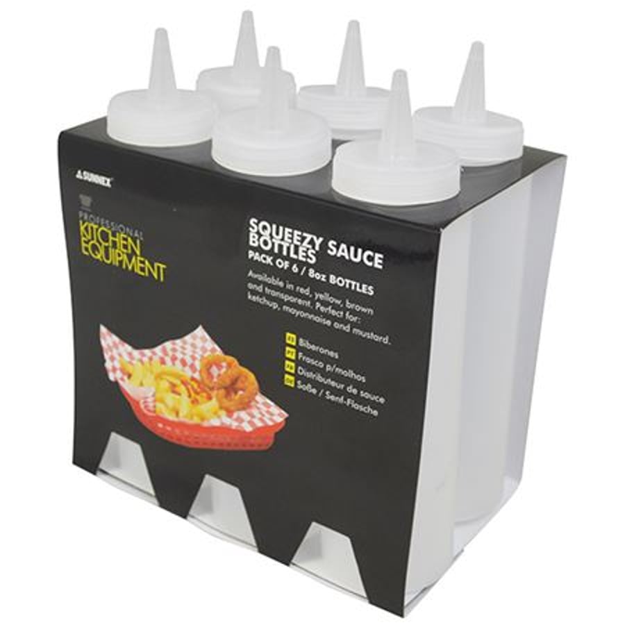 Plast Skvísa 8oz glær 6 í pakka