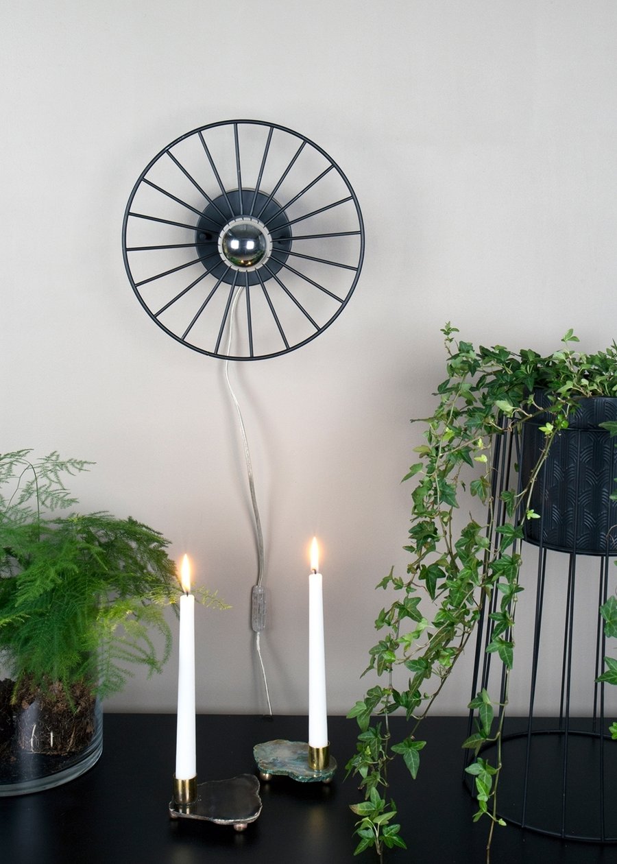 WHEEL MINI BLACK Loftljós/veggljós