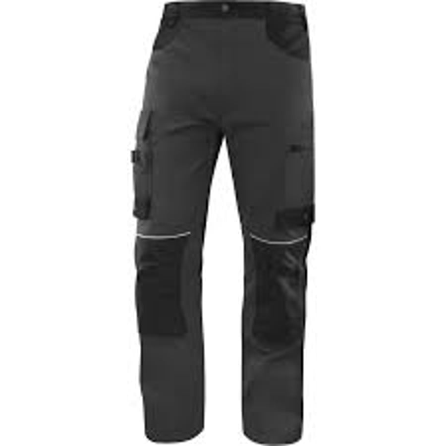Delta Plus MACH 5 WORKING TROUSERS IN COTTON/POLYESTER GREY/BLACK M5PA3 TROUSERS XL