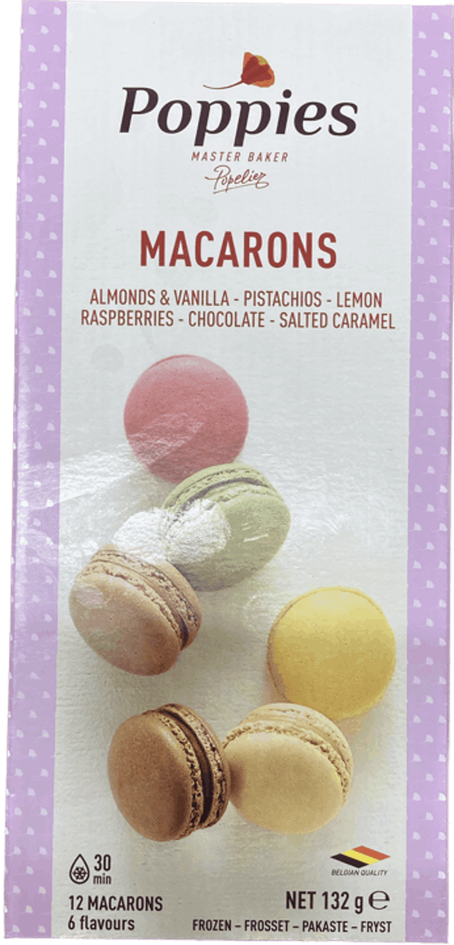 Poppies macarons 12 stk