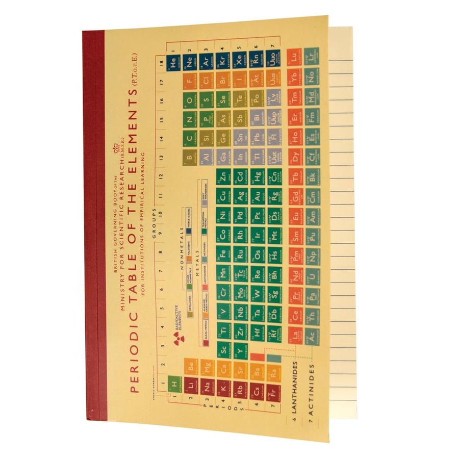 Stílabók - Periodic Table A5 Notebook