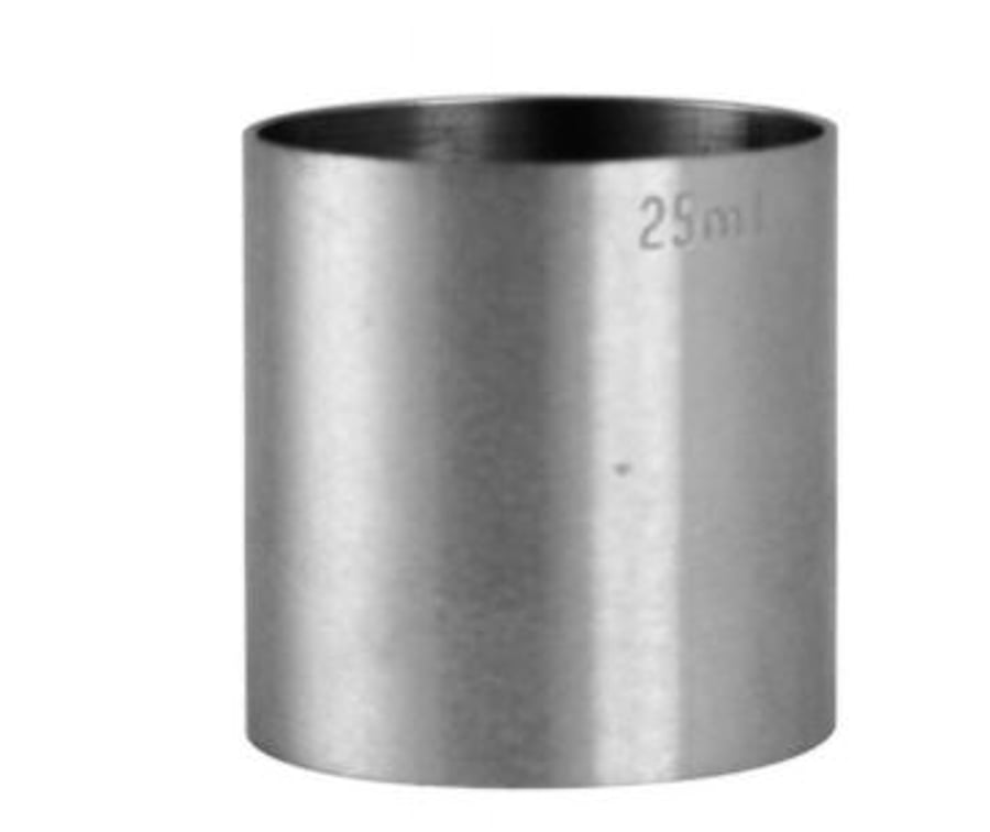 Sjússamælir stál 25 cl