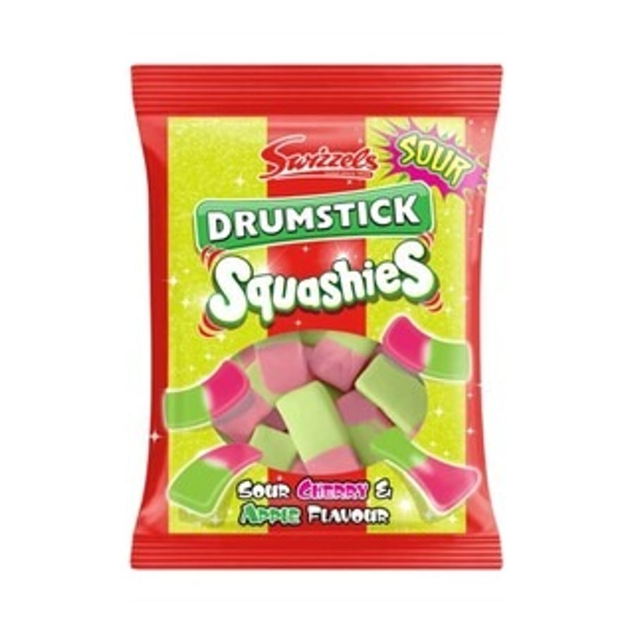 Swizzels Squashies Drumstick súrt kirsuberja- og eplahlaup 120 g
