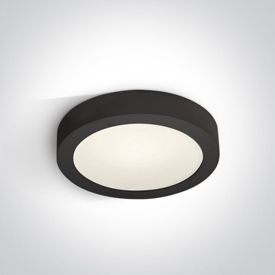 LED plafon light round Black