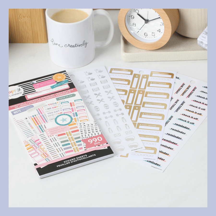 The Happy Planner límmiðar – Tékklistar og venjur