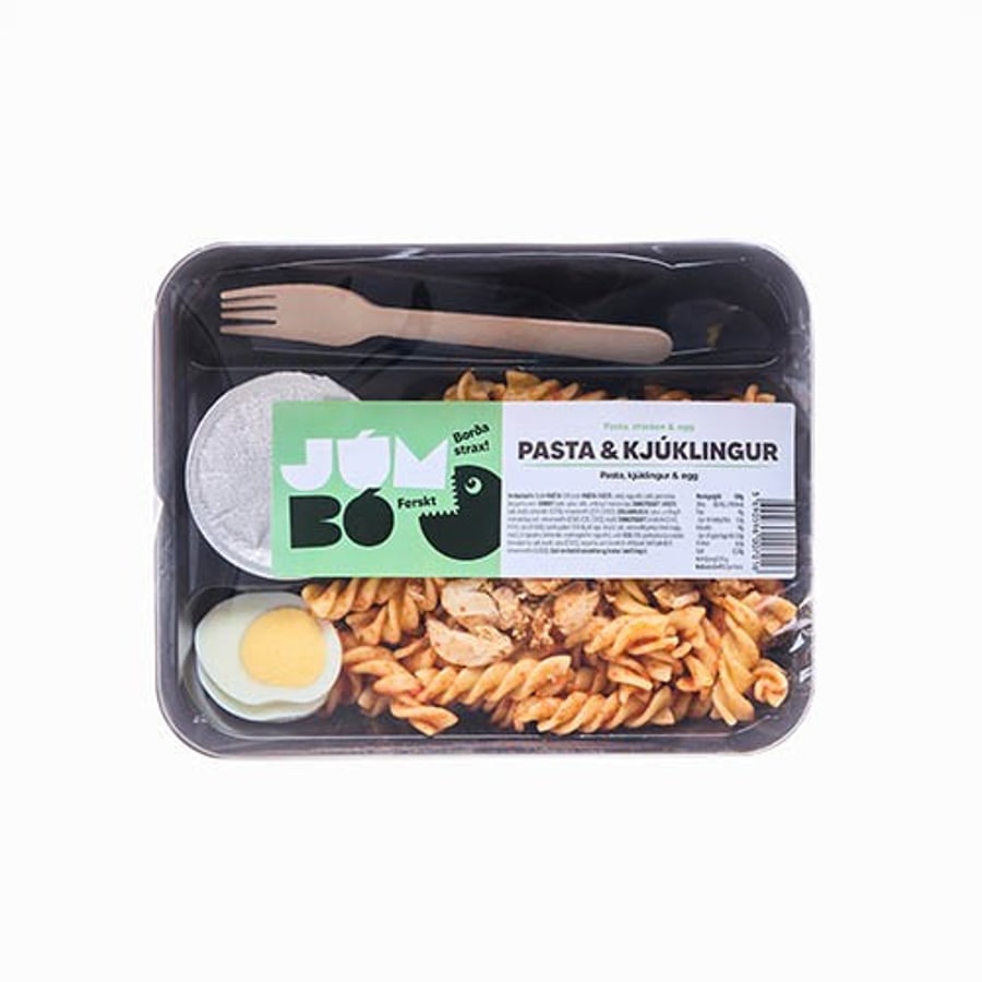 Jumbo pasta, kjúklingur & egg 310 g