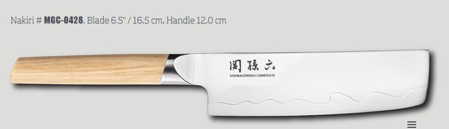 KAI Seki M.C. Nakiri hnífur 16,5 cm