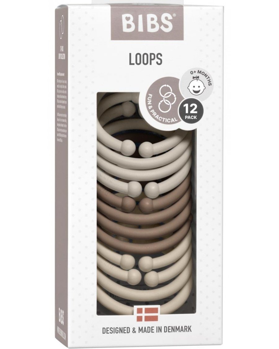 BIBS Loops Sand/Dark Oak/vanilla 12 stk